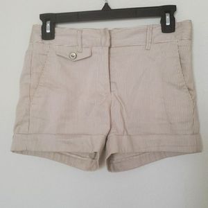 Brown and White striped summer shorts
